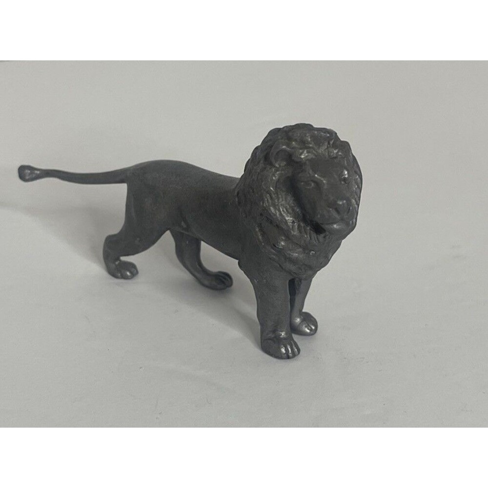 Pewter Mini Lion MCM Vintage Decor 3" 4oz
